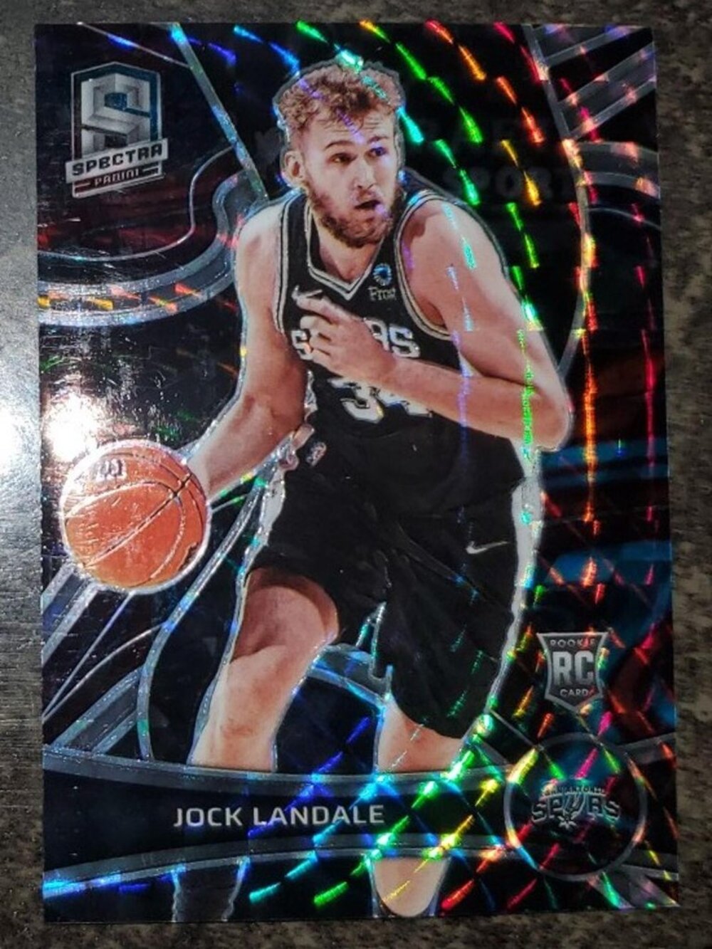 2021-22 Panini Spectra Interstellar Prizm Jock Landale #149 RC Numbered 14/49
